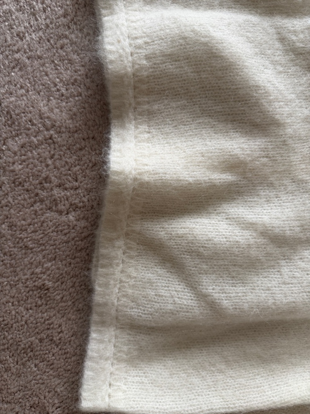 Sezane Cream Eyelet-Detail Mohair Blend Cardigan - Picture 8 of 9